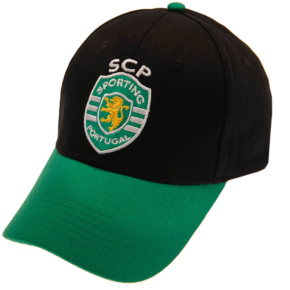 SCP Sporting Portugal Football Club Soccer Team Green & Black Flex Fit Hat  L/XL