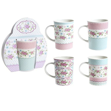 Pretty Pastel Flowers Design Stoneware  Mug  in 4 assorted designs