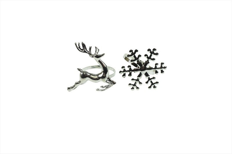 Silver Napkin Ring (Snowflake or Reindeer)