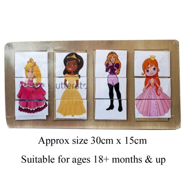 Wooden Princess Dress Up Puzzle  by AtoZ Toys