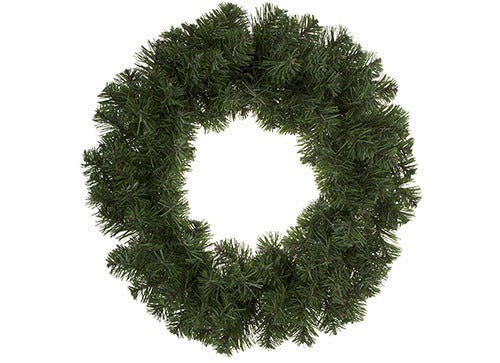 18 Inch Pvc Wreath With 120 Tips With Hang Tag