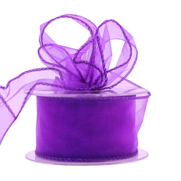 Purple Chiffon Ribbon (50mm)