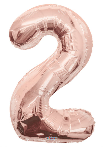 34 inch  Number Balloon - 2 - Rose Gold