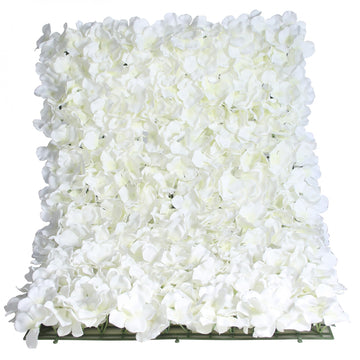 White Hydrangea Flower Wall Panel 40 x 60cm