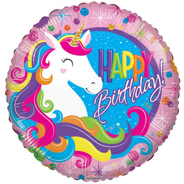 18 inch Birthday Classic Unicorn Balloon