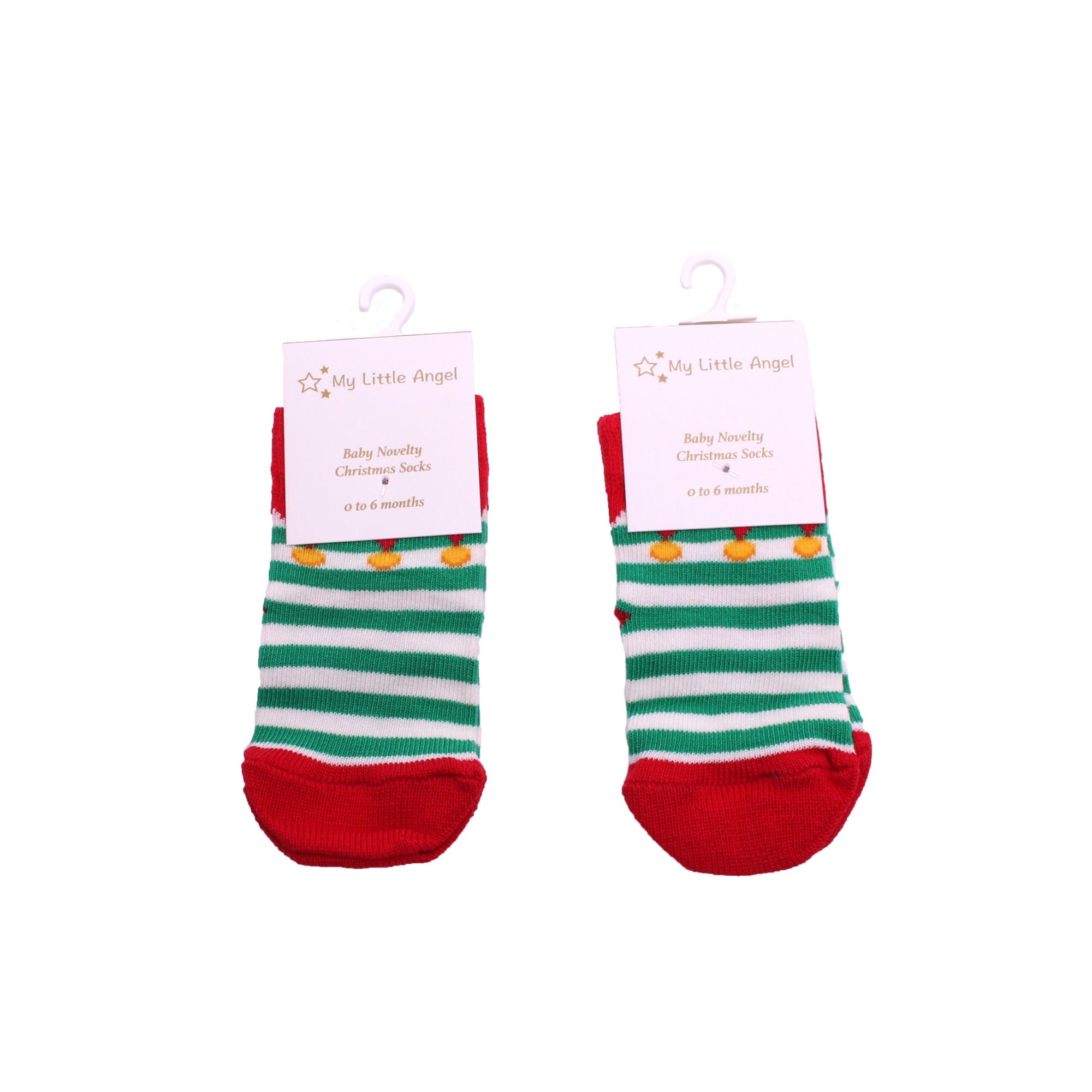 Cute Elf Christmas Socks (0-6m)