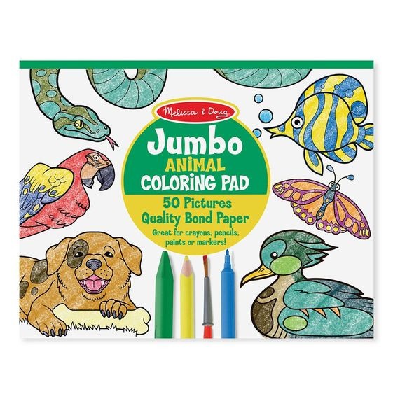 Jumbo Animals Colouring Pad by Melissa and Doug