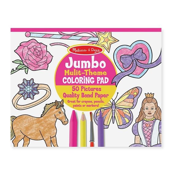 Pink Jumbo Colouring Pad by Melissa and Doug