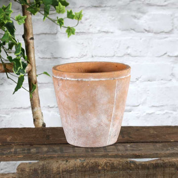 Rustic Ceramic Flowerpot 17.5cm