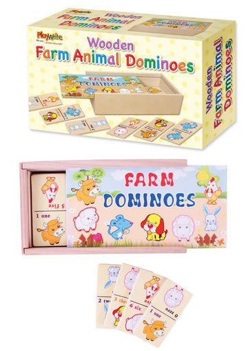 Wooden Farm Animal Dominoes (16x9cm)