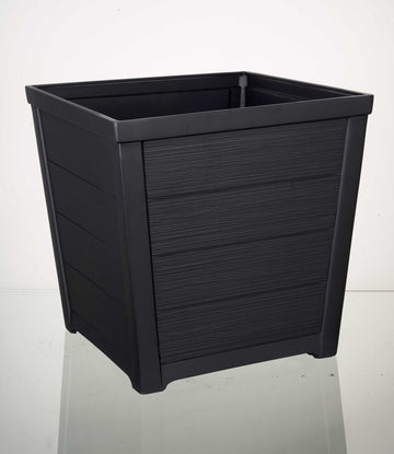 40cm Square Taper Planter - Anthracite