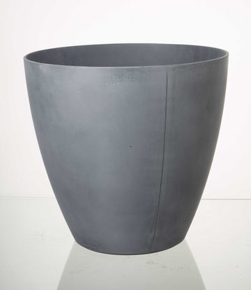 40cm Tall Round Beton Planter - Dark Grey