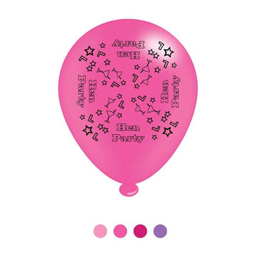 Hen Party Latex Balloons (6 Pks Of 8 Balloons)