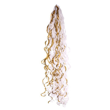 Metallic Gold & White Balloon Tassel