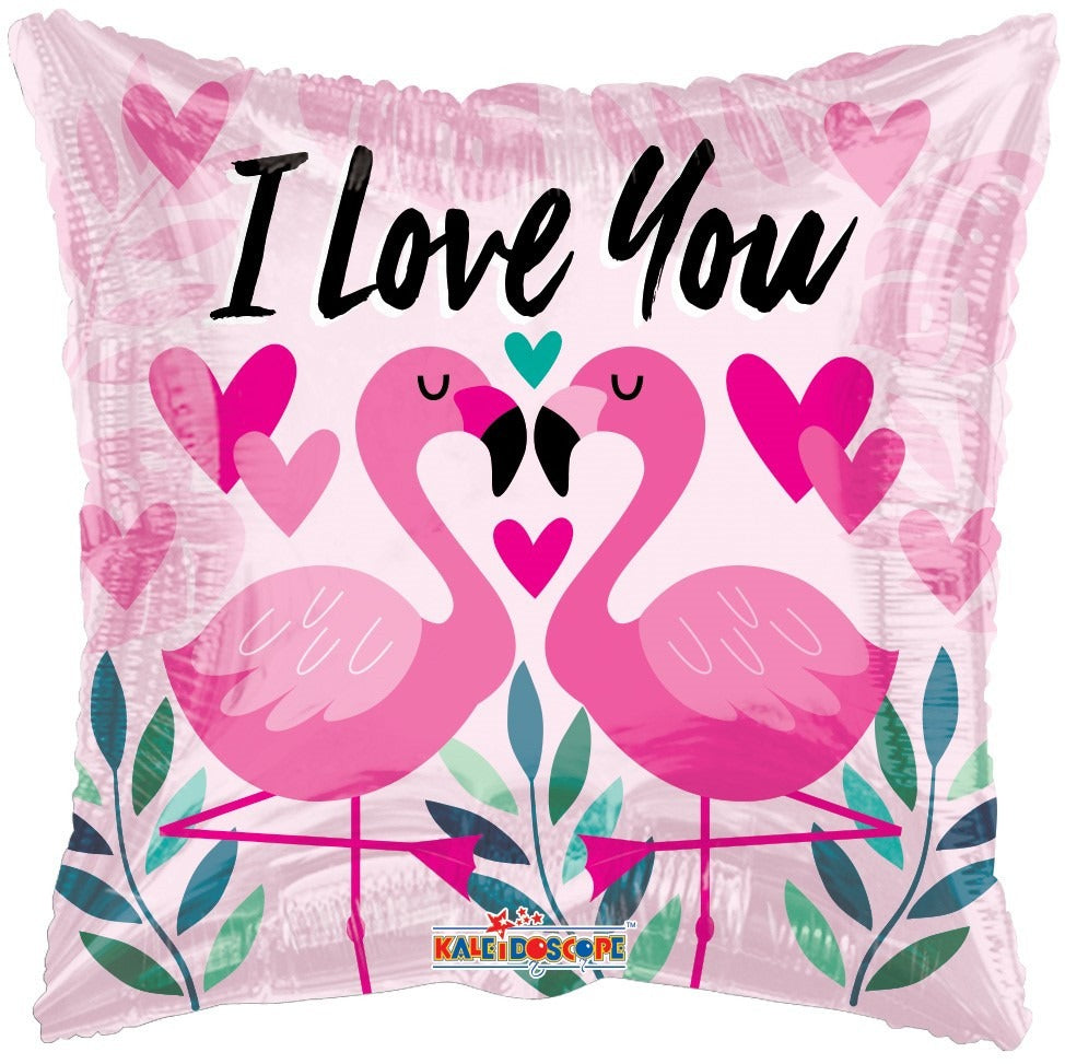 I Love You Flamingo Balloon (18 inch)