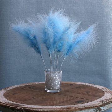 Baby Blue Fluff Feathers (6 Pack)