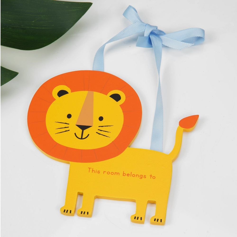 This Room Belongs To... Jungle Baby Lion Hanging Plaque