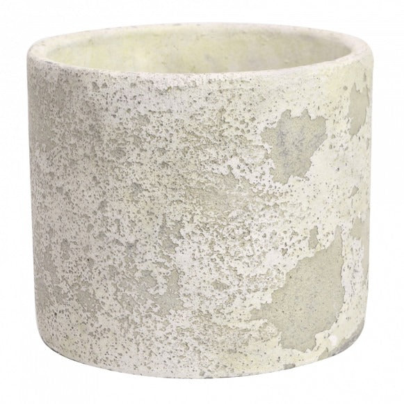 Rustic Round Cement Flower Pot (20cm)