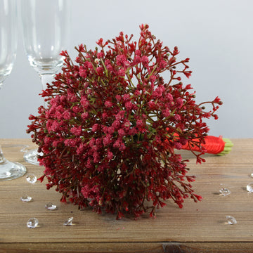 Gypsophila Bouquet Red