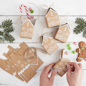 Let It Snow Advent Ginger Bread Boxes