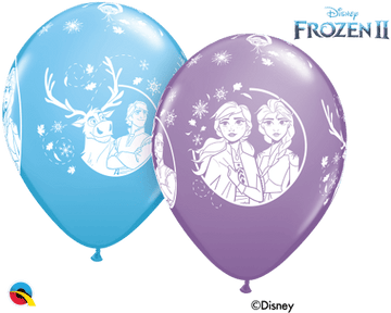 Assorted 12 inch Latex Frozen II Balloons (6pk)