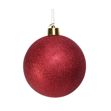 Burgundy Glitter Shatterproof Bauble (x1) (25cm)