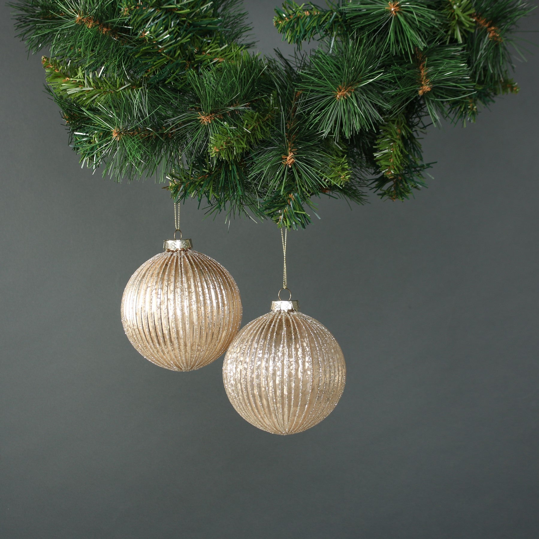 Calista 10cm Glass Bauble Gold (Set of 4)