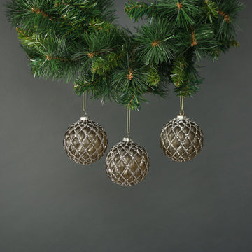 Asteria Glass Bauble 8cm (Set of 4)