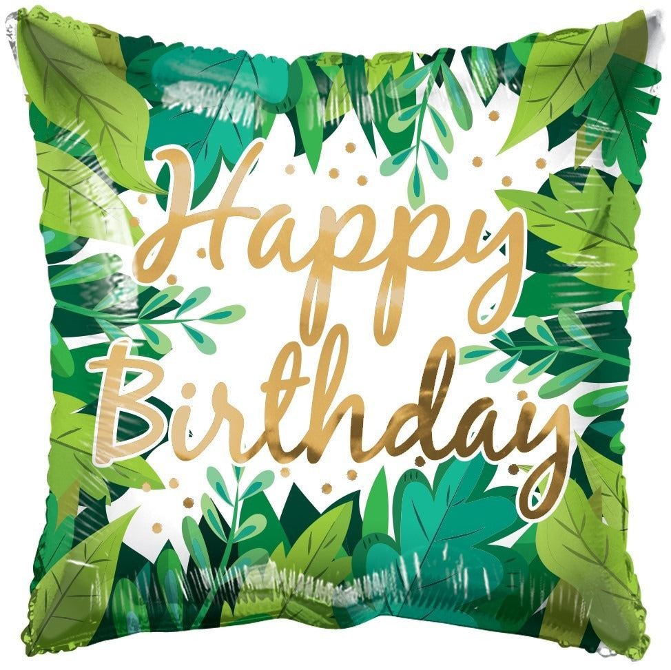 18\ inch ECO ONE Balloon - Birthday Foliage