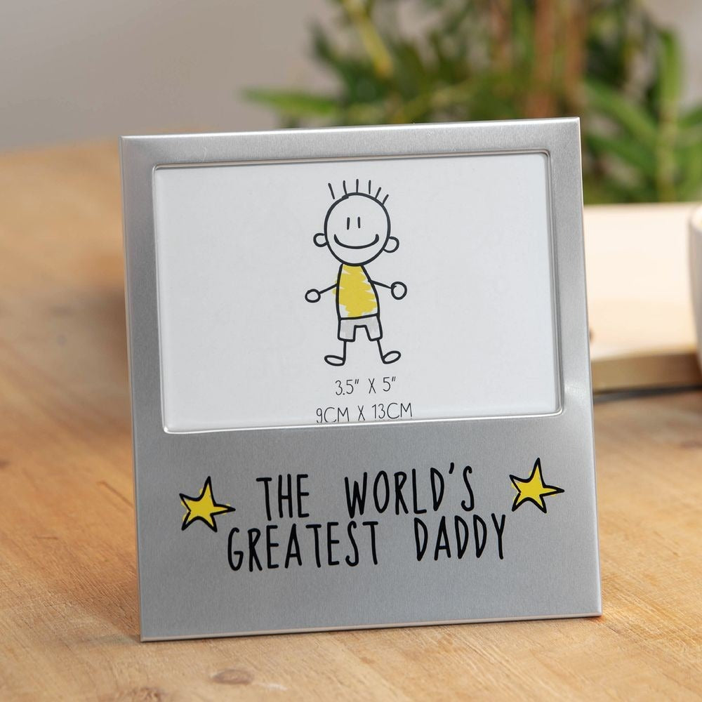 Aluminium Photo Frame - Worlds Greatest Daddy