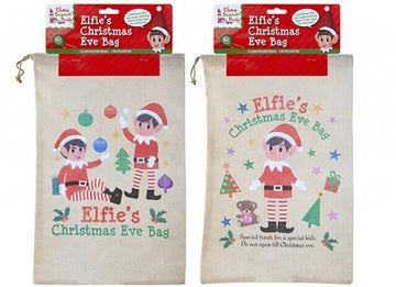 Draw-String Elf Christmas Eve Bag