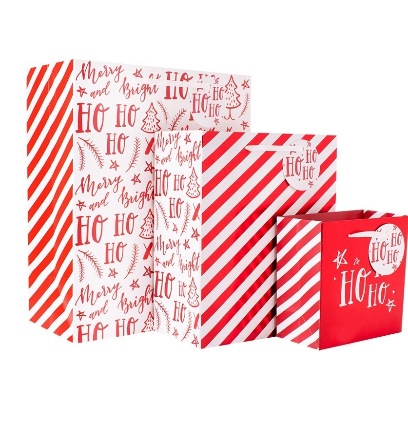 Ho Ho Ho Gift Bags (Pack of 3)