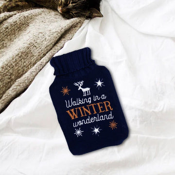 Winter Wonderland - Hot Water Bottle & Knitted Cover