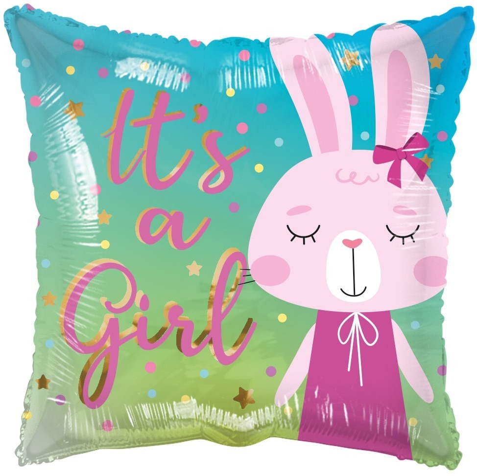 ECO Balloon - Its A Girl Rabbit (18 Inch)