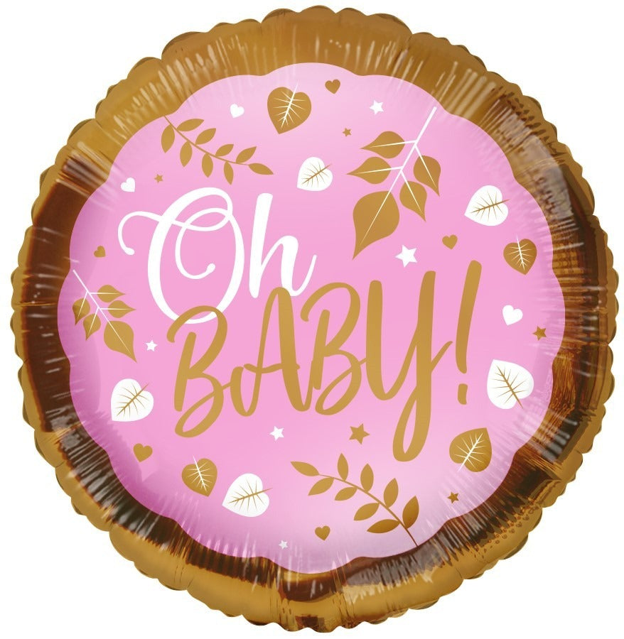 ECO Balloon - Oh Baby! Pink (18 Inch)