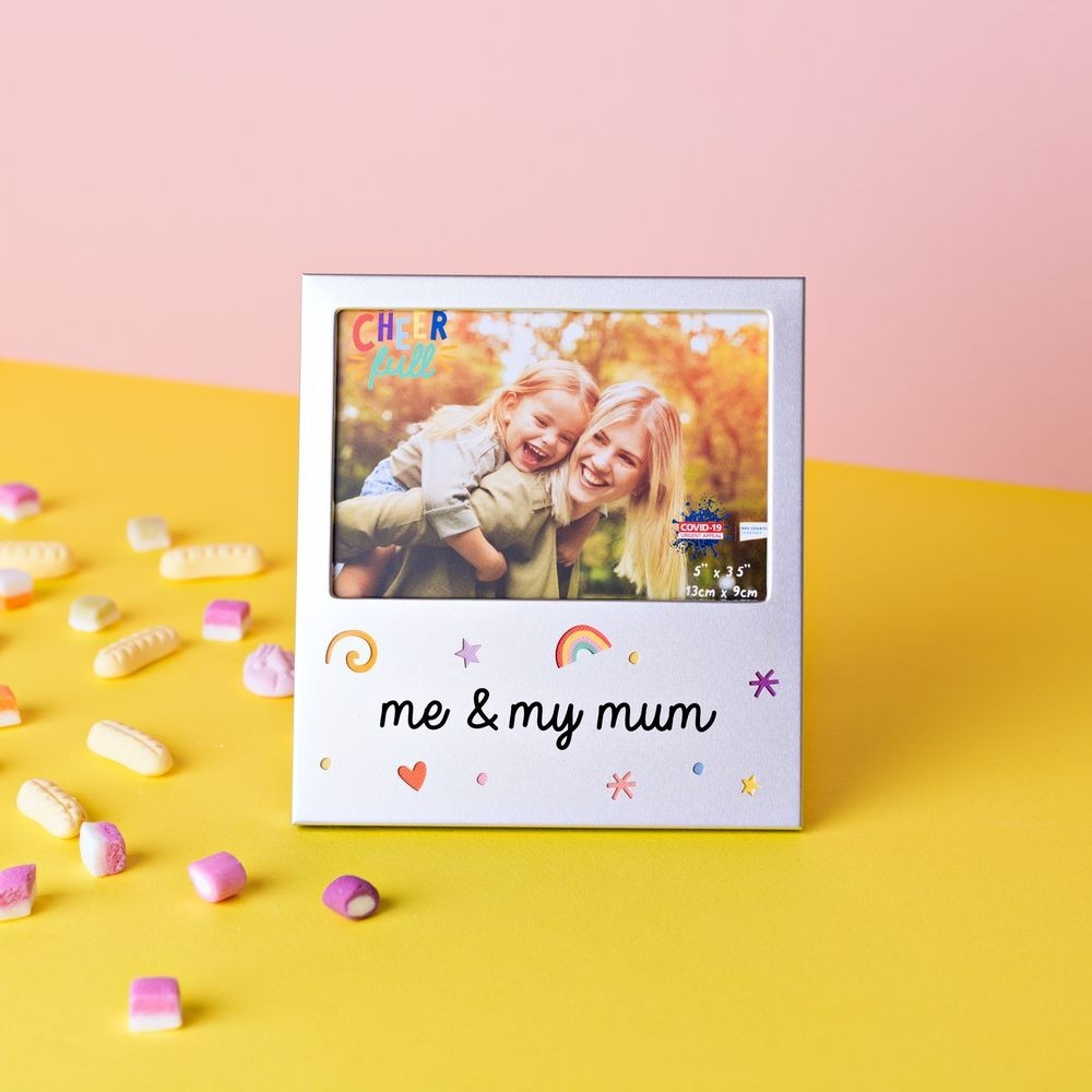5\" x 3.5\" Cheerful Aluminium Photo Frame - Me & My Mum