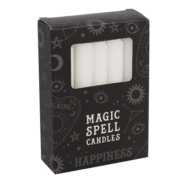 Pack of 12 White Spell Candles