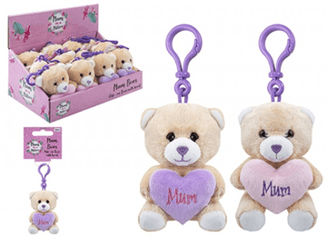 4 Inch Bear Mum Keyring Clip