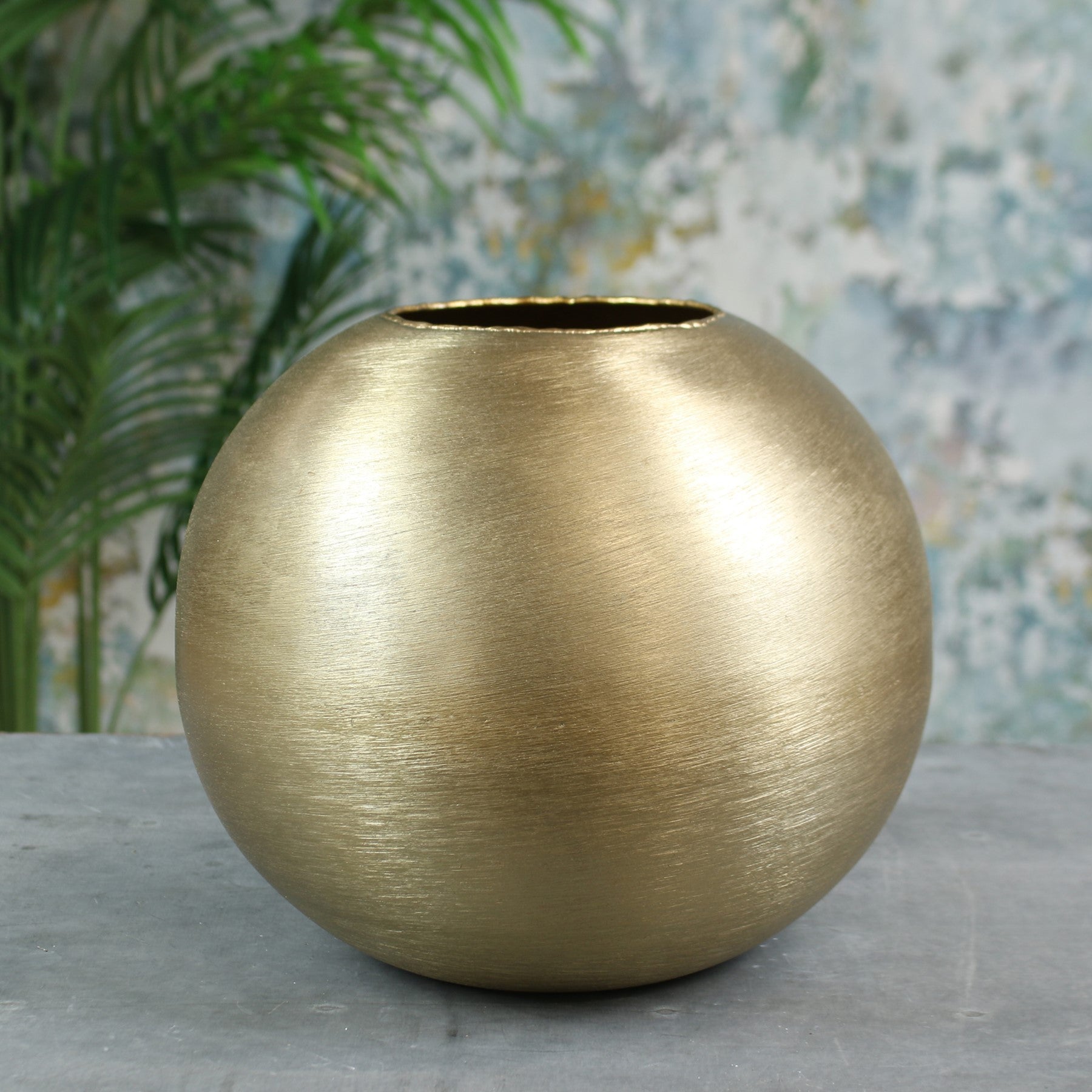 Brushed Gold Hyde Park Metal Globe (Medium)