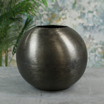 Brushed Black Hyde Park Metal Globe (Medium)