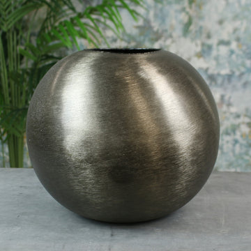 Brushed Black Hyde Park Metal Globe (Large)