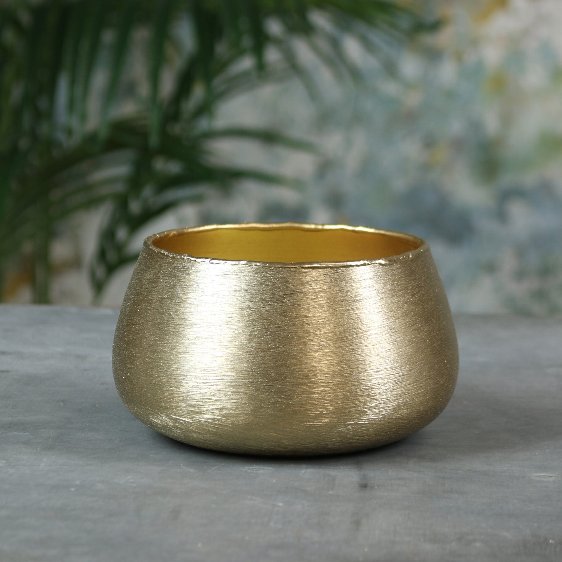 Hyde Park Brushed Gold Pot Cover (Medium)