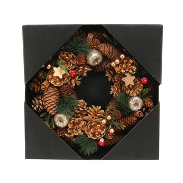 Woodland  Gold Stars & Fruit Wreath (30cm)