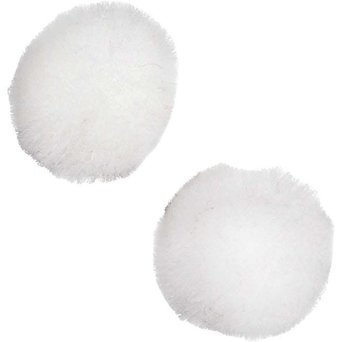 White Fluffy Pompoms