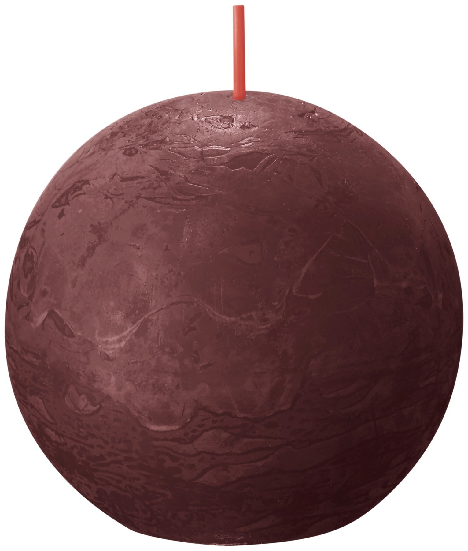 Velvet Red Bolsius Rustic Ball Candle (76mm)