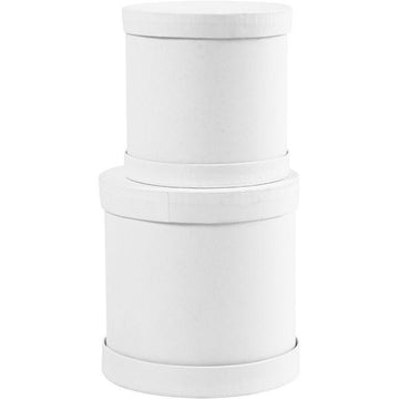 Drum boxes  H: 11+13 cm  white  1 set