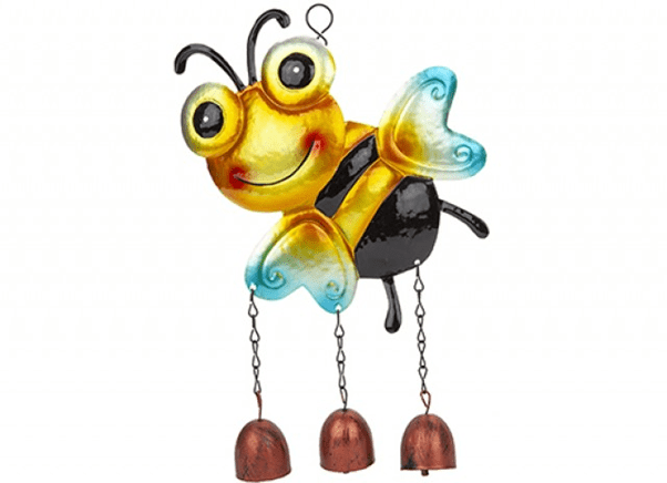 Metal Happy Bee Windchime (Assorted Product)