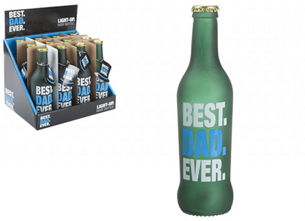 Light Up Best Dad Ever Beer Bottle