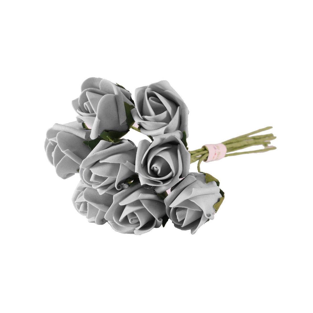 Bunch of 8 Grey Foam Tea Rose Bud