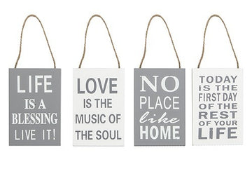 Quote Hanging Signs (4 Assorted)